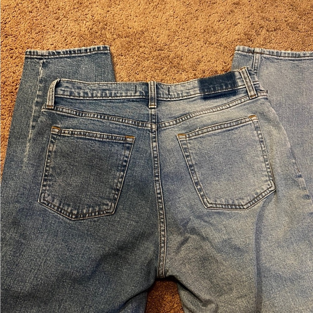 Abercrombie mom jeans two tone